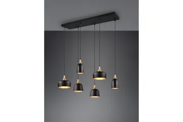 Trio Lighting Chiraz Taklampe 6L E27 Matt Svart/Matt Messing - Belysning - Innendørsbelysning & Lamper - Soveromslampe - Taklampe soverom