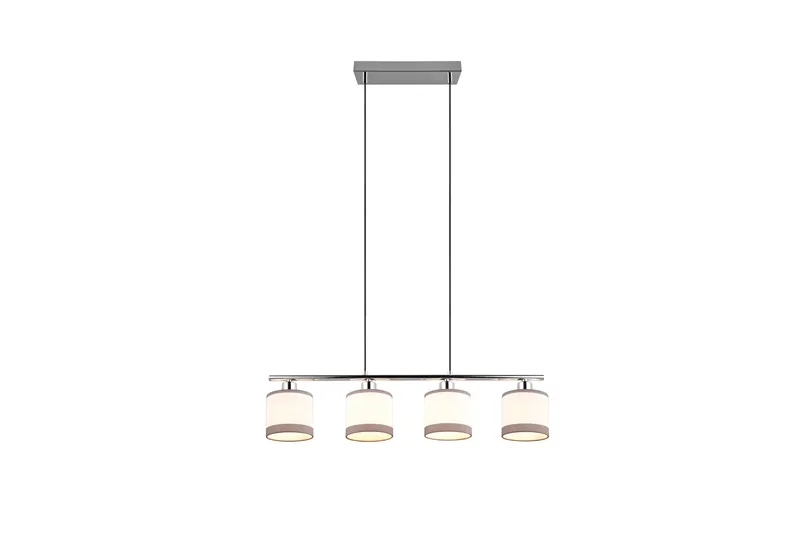Trio Lighting Davos Taklampe 4L E14 Krom/Hvit - Belysning - Innendørsbelysning & Lamper - Soveromslampe - Taklampe soverom