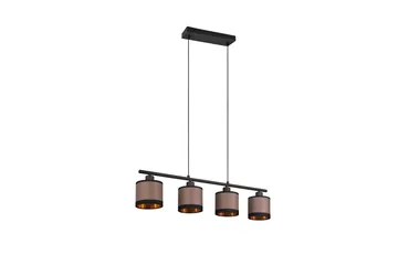 Trio Lighting Davos Taklampe 4L E14 matt svart/ greige - Belysning - Innendørsbelysning & Lamper - Soveromslampe - Taklampe soverom