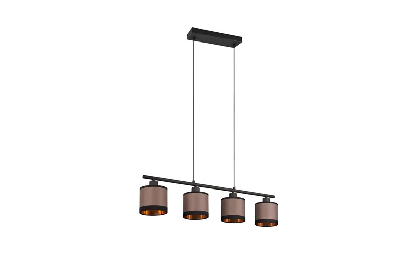 Trio Lighting Davos Taklampe 4L E14 matt svart/ greige - Belysning - Innendørsbelysning & Lamper - Soveromslampe - Taklampe soverom