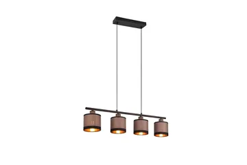 Trio Lighting Davos Taklampe 4L E14 matt svart/ greige - Belysning - Innendørsbelysning & Lamper - Soveromslampe - Taklampe soverom