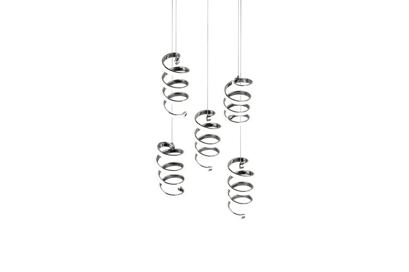 Trio Lighting Laola LED Taklampe 5L krom 4000K - Belysning - Innendørsbelysning & Lamper - Soveromslampe - Taklampe soverom