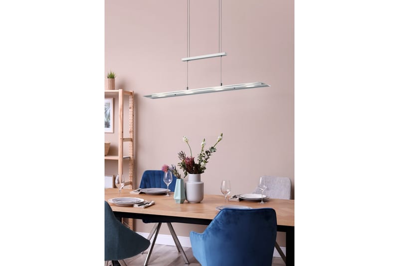 Trio Lighting Milos LED Taklampe Børstet Stål - Belysning - Innendørsbelysning & Lamper - Soveromslampe - Taklampe soverom
