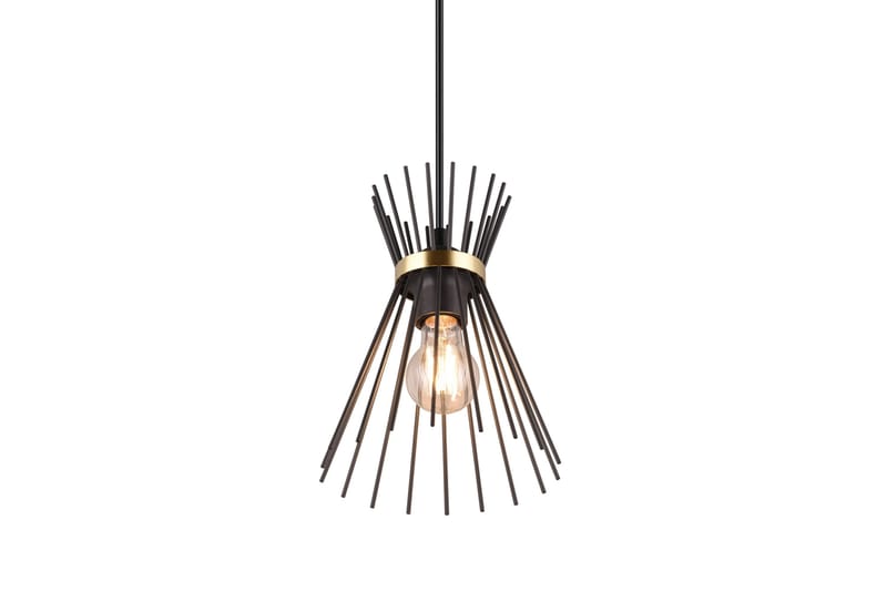 Trio Lighting Rod Taklampe 1L E27 svart/gull - Belysning - Innendørsbelysning & Lamper - Soveromslampe - Taklampe soverom