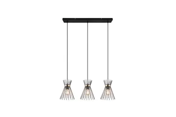 Trio Lighting Rod taklampe 3L E27 svart/gull - Belysning - Innendørsbelysning & Lamper - Soveromslampe - Taklampe soverom