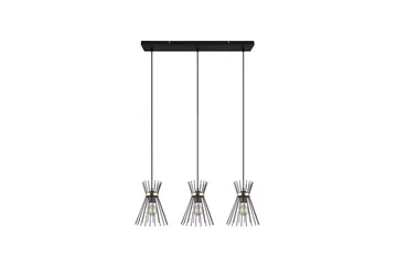 Trio Lighting Rod taklampe 3L E27 svart/gull - Belysning - Innendørsbelysning & Lamper - Soveromslampe - Taklampe soverom