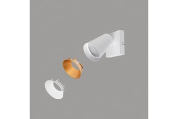 Spot TRIO Sharp 1-del, Matt hvit/gull - 1-del, Matt hvit/gull - Belysning - Innendørsbelysning & Lamper - Lamper gang