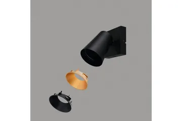 Spot TRIO Sharp 1-del, Matt svart/gull - 1-del, Matt svart/gull - Belysning - Innendørsbelysning & Lamper - Lamper gang