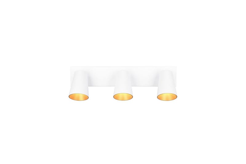 Spot TRIO Sharp 3-delt, Matt hvit/gull - 3-delt, Matt hvit/gull - Belysning - Innendørsbelysning & Lamper - Lamper gang