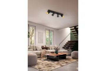 Spot TRIO Sharp 4-del, Matt svart/gull - 4-del, Matt svart/gull - Belysning - Innendørsbelysning & Lamper - Lamper gang