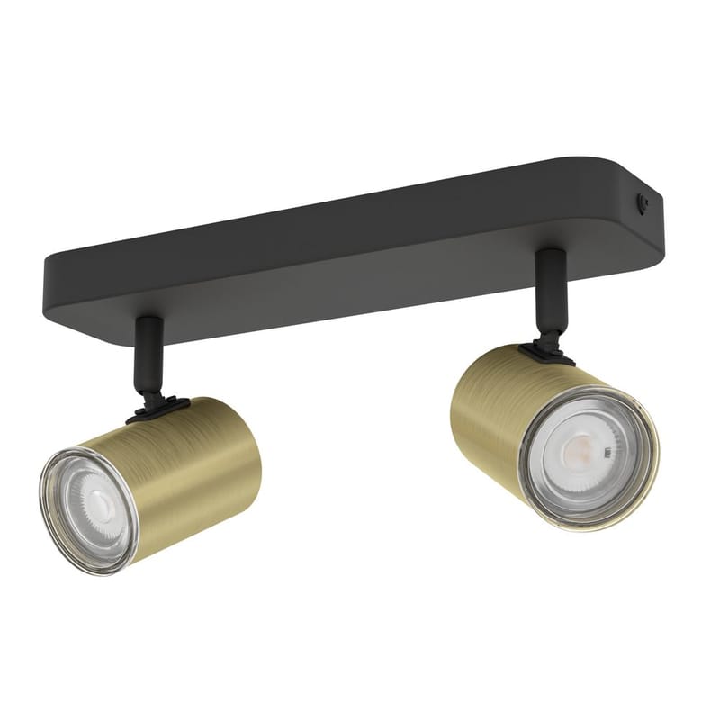 Spotlight Consuma med 2 Lamper, Svart/Messing