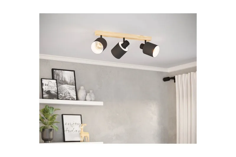 Spotlight Eglo Batallas med 3 Lamper - Svart/Brun - Belysning - Innendørsbelysning & Lamper - Lamper gang