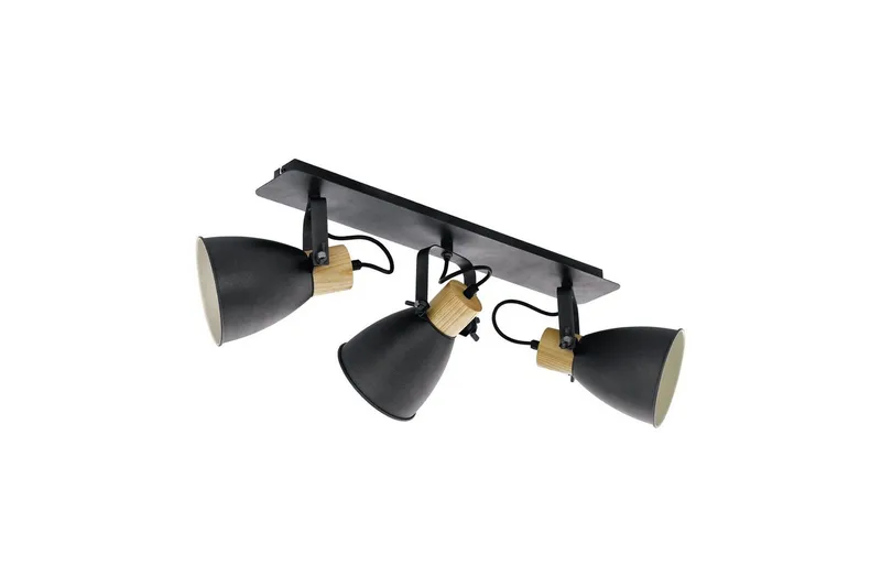 Spotlight Eglo Coswarth med 3 lamper, Antrasitt/Beige/Brun