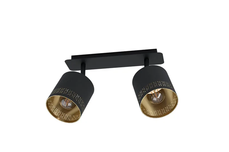 Spotlight Eglo Esteperra med 2 Lamper, Svart/Gull