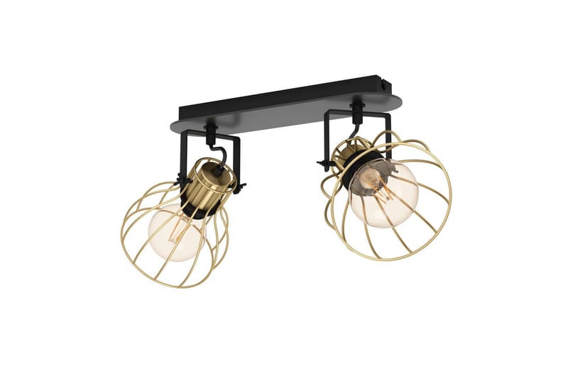 Spotlight Eglo Sambatello med 2 lamper, Svart/Gull