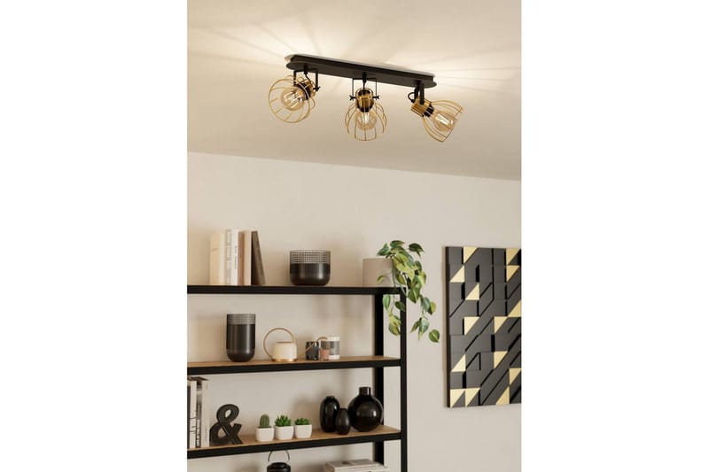 Spotlight Eglo Sambatello med 3 lamper - Svart/Messing - Belysning - Innendørsbelysning & Lamper - Lamper gang