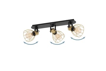 Spotlight Eglo Sambatello med 3 lamper - Svart/Messing - Belysning - Innendørsbelysning & Lamper - Lamper gang