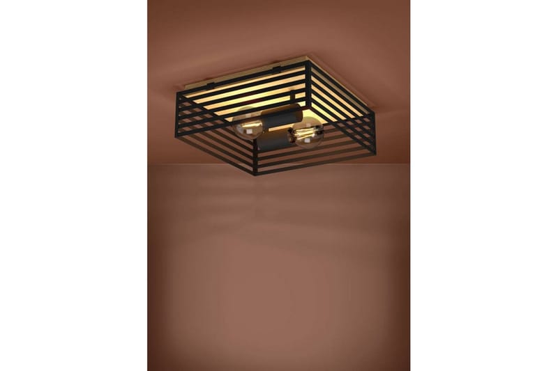 Takbelysning Eglo Cidraz Svart/Tre - Belysning - Innendørsbelysning & Lamper - Taklampe