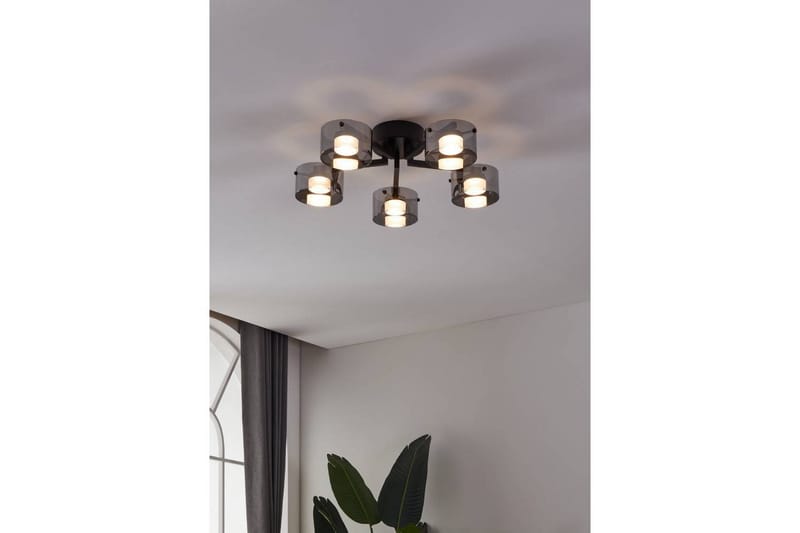 Takbelysning Eglo Copillos Svart/Transparent med 5 Lamper - Belysning - Innendørsbelysning & Lamper - Taklampe