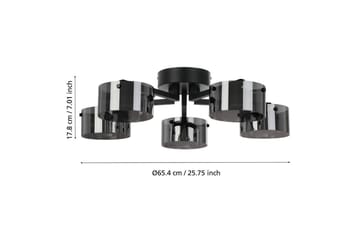 Takbelysning Eglo Copillos Svart/Transparent med 5 Lamper - Belysning - Innendørsbelysning & Lamper - Taklampe