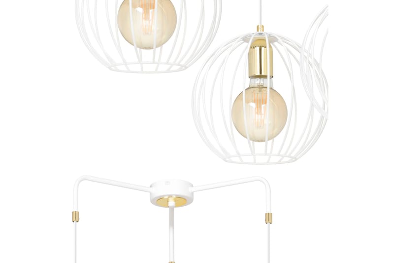 Albio 3 pendel Hvit - Scandinavian Choice - Taklampe soverom - Kjøkkenlampe & taklampe kjøkken - Lamper gang - Vinduslampe - Pendellamper & Hengelamper - Taklampe stue - Vinduslampe hengende - Taklampe