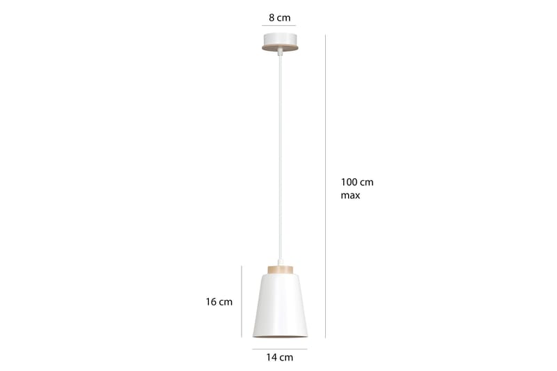 Bolero 1 pendel Hvit - Scandinavian Choice - Taklampe soverom - Kjøkkenlampe & taklampe kjøkken - Lamper gang - Vinduslampe - Pendellamper & Hengelamper - Taklampe stue - Vinduslampe hengende - Taklampe