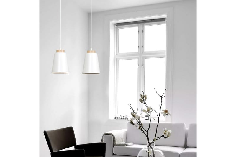 Bolero 2 pendel Hvit - Scandinavian Choice - Taklampe soverom - Kjøkkenlampe & taklampe kjøkken - Lamper gang - Vinduslampe - Pendellamper & Hengelamper - Taklampe stue - Vinduslampe hengende - Taklampe