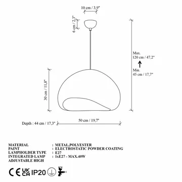 Cadros pendellampe - Hvit - Belysning - Innendørsbelysning & Lamper - Taklampe - Krystallkrone & takkrone