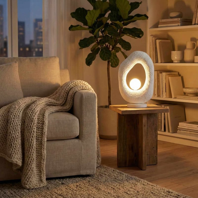 Corlinor bordlampe - Hvit - Belysning - Innendørsbelysning & Lamper - Taklampe - Krystallkrone & takkrone