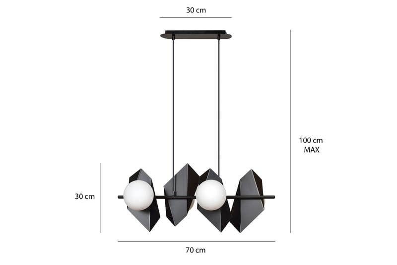 Drifton 4 pendel Svart - Scandinavian Choice - Taklampe soverom - Kjøkkenlampe & taklampe kjøkken - Lamper gang - Vinduslampe - Pendellamper & Hengelamper - Taklampe stue - Vinduslampe hengende - Taklampe