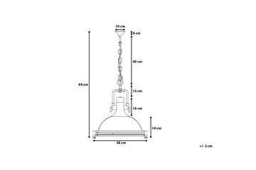 Ebron Taklampe 38 cm - Sølv - Belysning - Innendørsbelysning & Lamper - Taklampe - Kjøkkenlampe & taklampe kjøkken