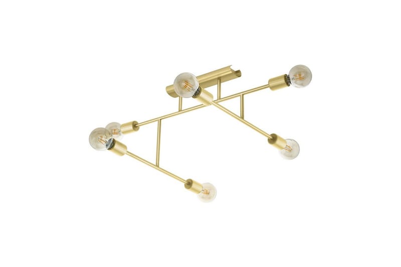 Taklampe Eglo Belsiana 1 med 6 lamper, Messing