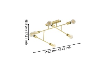 Taklampe Eglo Belsiana 1 med 6 lamper - Messing - Belysning - Innendørsbelysning & Lamper - Plafond