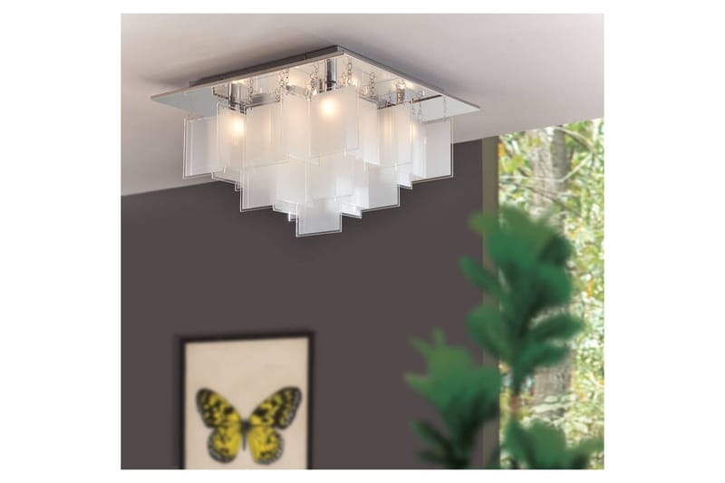 Taklampe Eglo Condrada 1 - Hvit/Krom - Belysning - Innendørsbelysning & Lamper - Lamper gang