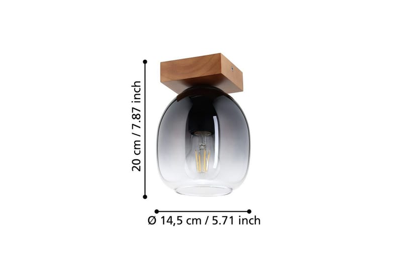 Taklampe Eglo Filago - Brun - Belysning - Innendørsbelysning & Lamper - Taklampe - Takplafond