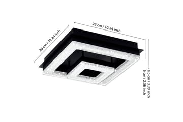 Taklampe Eglo Fradelo 1 240x240 mm - Svart/Grå - Belysning - Innendørsbelysning & Lamper - Taklampe