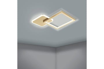 Taklampe Eglo Gafares Kvadrat Gullfarget/Hvit - Gull/Hvit - Belysning - Innendørsbelysning & Lamper - Taklampe - Takplafond