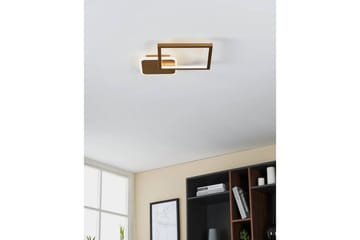 Taklampe Eglo Gafares Kvadrat Gullfarget/Hvit - Gull/Hvit - Belysning - Innendørsbelysning & Lamper - Taklampe - Takplafond