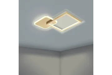Taklampe Eglo Gafares Kvadrat Gullfarget/Hvit - Gull/Hvit - Belysning - Innendørsbelysning & Lamper - Taklampe - Takplafond