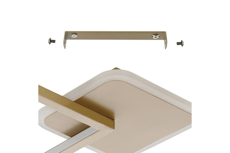 Taklampe Eglo Gafares Kvadrat Gullfarget/Hvit - Gull/Hvit - Belysning - Innendørsbelysning & Lamper - Taklampe - Takplafond