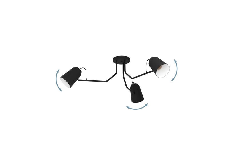 Taklampe Eglo Loreto - Svart/Hvit - Belysning - Innendørsbelysning & Lamper - Taklampe - Takplafond