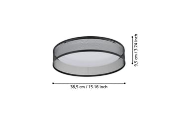 Taklampe Eglo Luppineria Ø385 mm Svart Hvit - Svart - Belysning - Innendørsbelysning & Lamper - Taklampe - Takplafond