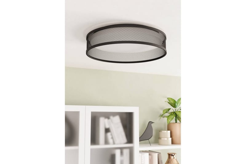 Taklampe Eglo Luppineria Ø385 mm Svart Hvit - Svart - Belysning - Innendørsbelysning & Lamper - Taklampe
