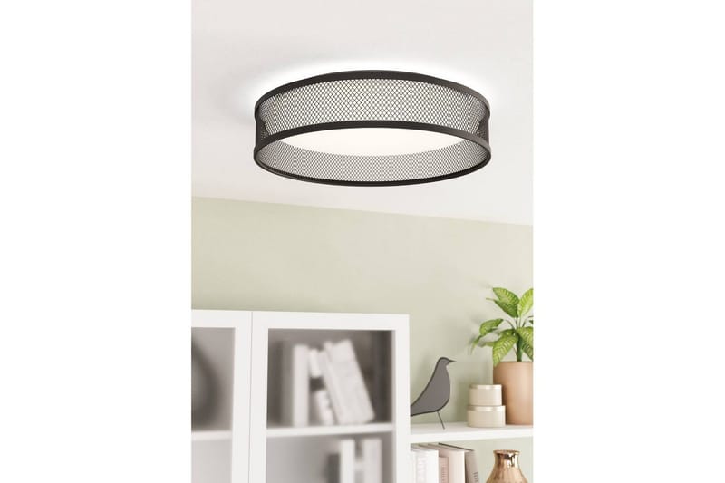 Taklampe Eglo Luppineria Ø385 mm Svart Hvit - Svart - Belysning - Innendørsbelysning & Lamper - Taklampe - Takplafond