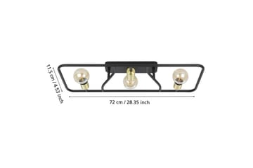 Taklampe Eglo Messinaro - Svart/Messing - Belysning - Innendørsbelysning & Lamper - Taklampe - Takplafond