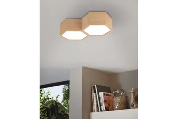 Taklampe Eglo Mirlas med 2 Lamper - Hvit/Brun - Belysning - Innendørsbelysning & Lamper - Taklampe