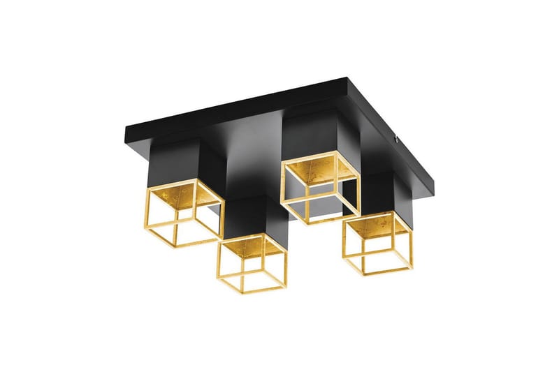 Taklampe Eglo Montebaldo, Svart/Gull