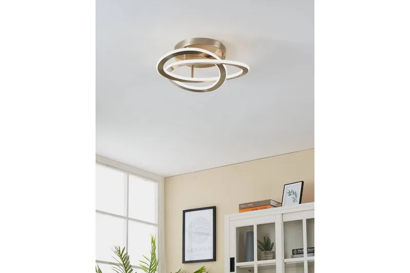 Taklampe Eglo Rolimare Nikkel-Matt/Hvit - Nikkel - Belysning - Innendørsbelysning & Lamper - Taklampe - Takplafond