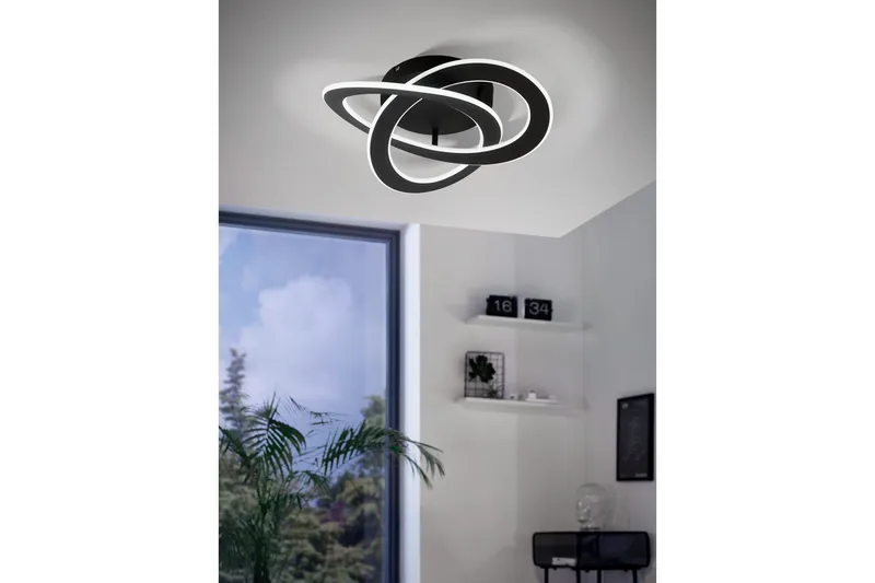 Taklampe Eglo Rolimare svart/hvit - Svart/Hvit - Belysning - Innendørsbelysning & Lamper - Taklampe - Takplafond