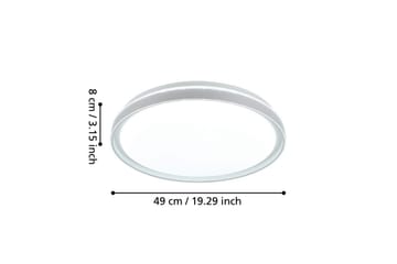 Taklampe Eglo Seluci Hvit, Klar - Hvit - Belysning - Innendørsbelysning & Lamper - Taklampe